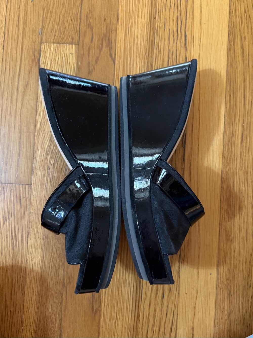 Vintage Coach Black Signature Logo Wedge Slide Sandals 11B - Picture 8 of 10